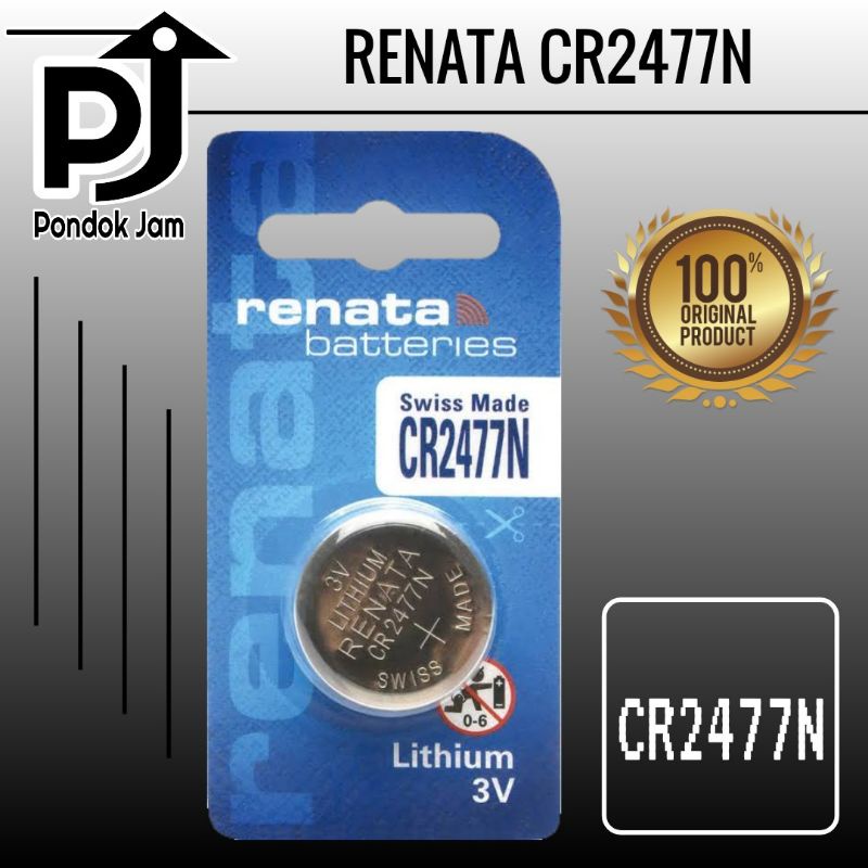 Jual BATERAI RENATA CR2477N LITHIUM BATTERY 3V CR2477 | Shopee Indonesia