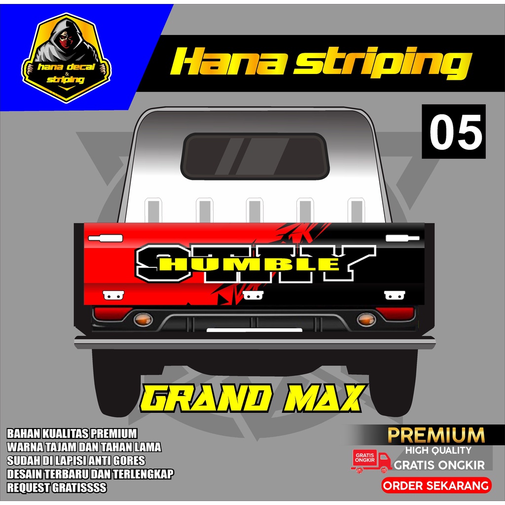 Jual STICKER BAK BELAKANG GRAND MAX / DECAL STICKER MOBIL GRAND MAX ...