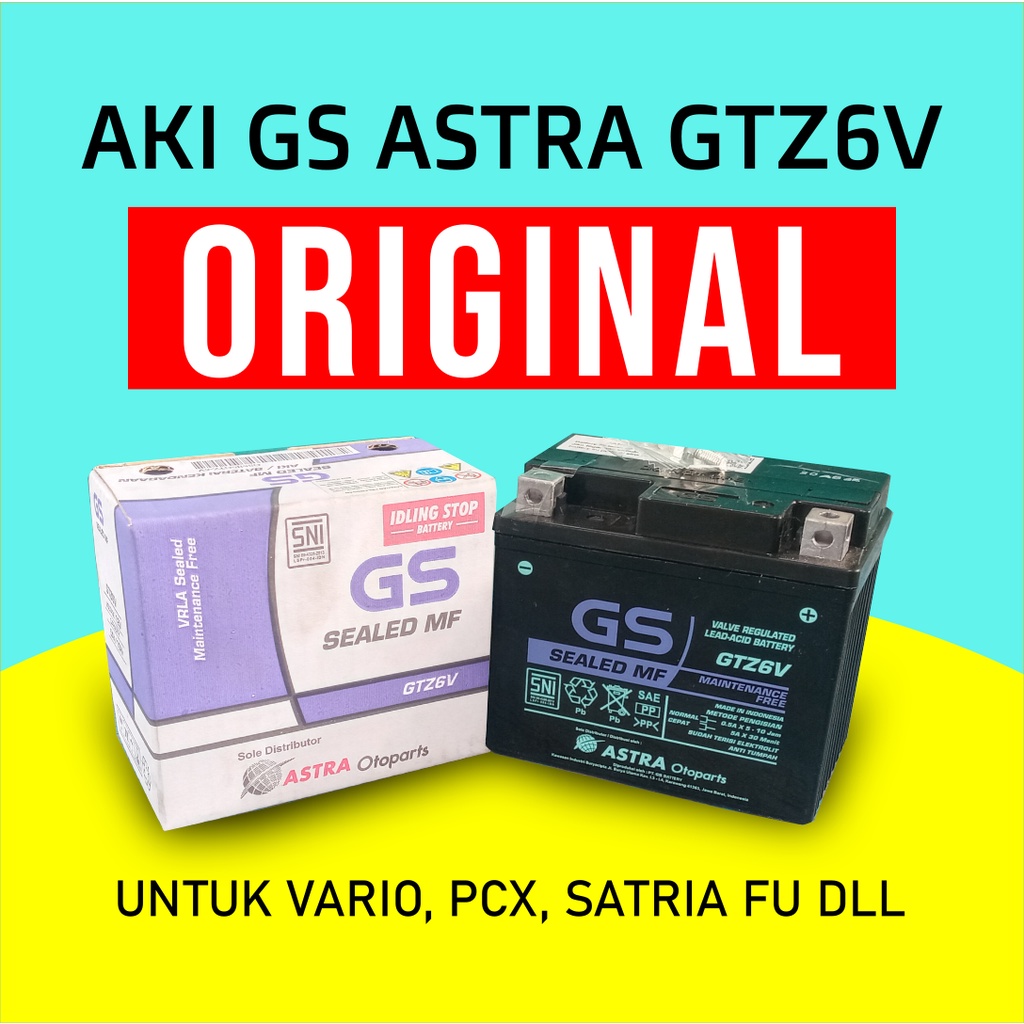 Jual Aki Motor Vario Original Gs Astra Gtz V V Ah