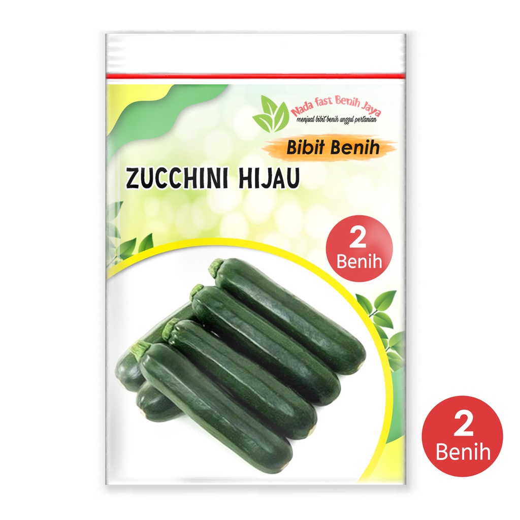 Nada fast benih jaya - 2 Biji bibit sayuran - Benih Zuchini Hijau JEWEL
