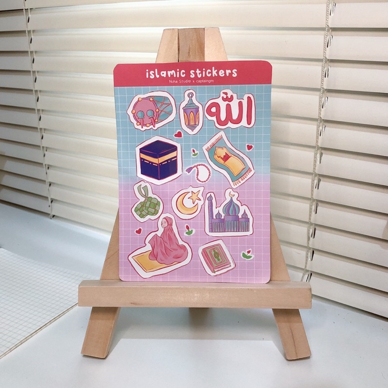 Jual Sticker Muslimah Islami Allah Kabah Masjid Sajadah Dua Aesthetic ...