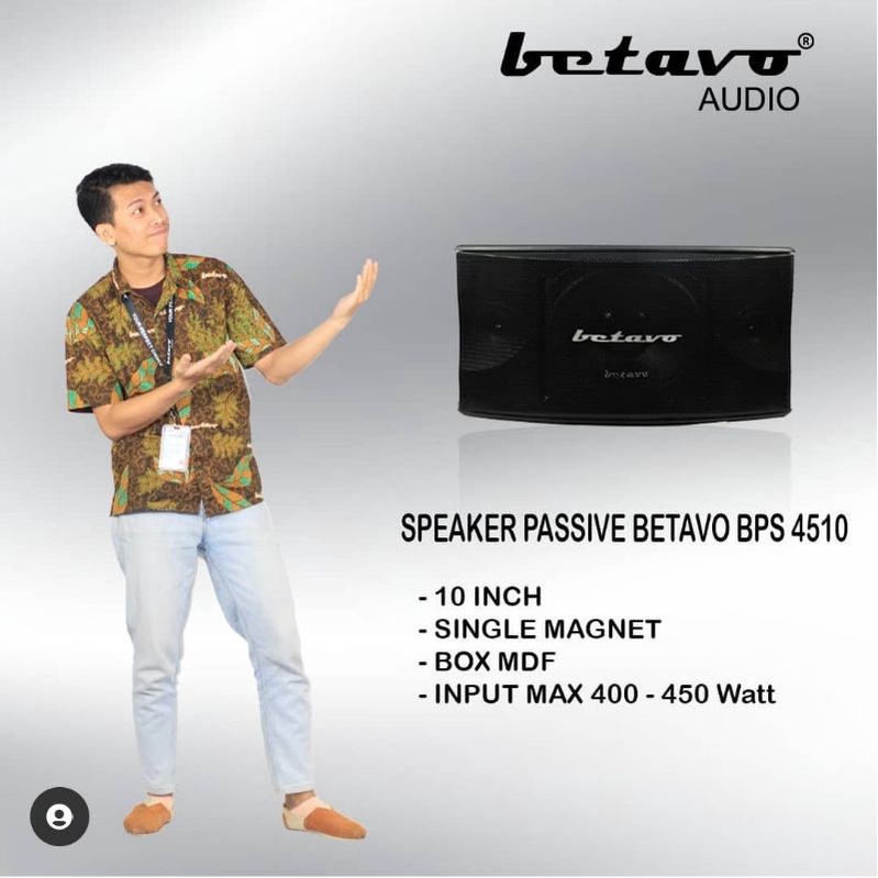 Jual SPEAKER PASIF BETAVO BPS 4510 10 INCH UNTUK KARAOKE DAN RUMAHAN INDOOR MANTAB SEKALI