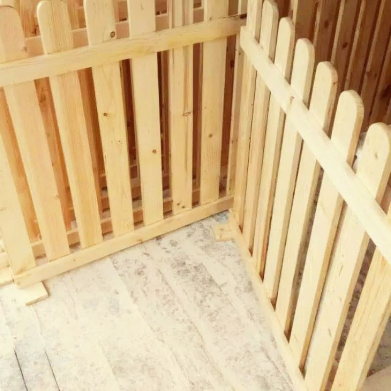 Jual PROMO PAGAR KAYU SOLID JATI BELANDA 100x100 | Shopee Indonesia