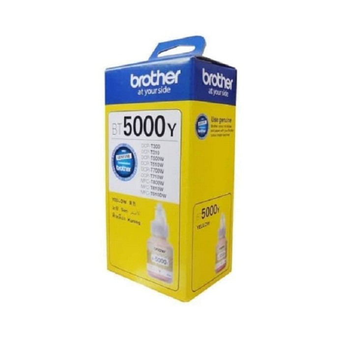 Brother Original Tintenpatrone BT5000Y – Gelb, 5000 Seiten, Für DCP-T300/T500W/T700W