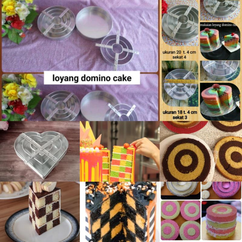 Jual loyang papan catur bulat kotak atau hati . ( checkerboard cake pan