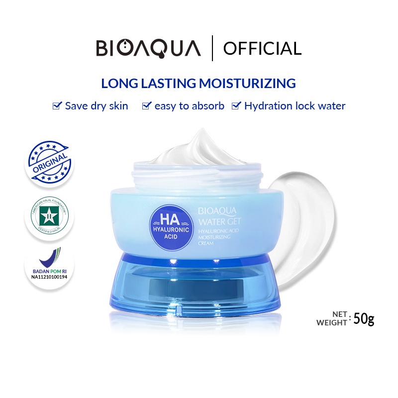 Jual BIOAQUA Hyaluronic Acid Moisturizing Cream 50g Shopee Indonesia