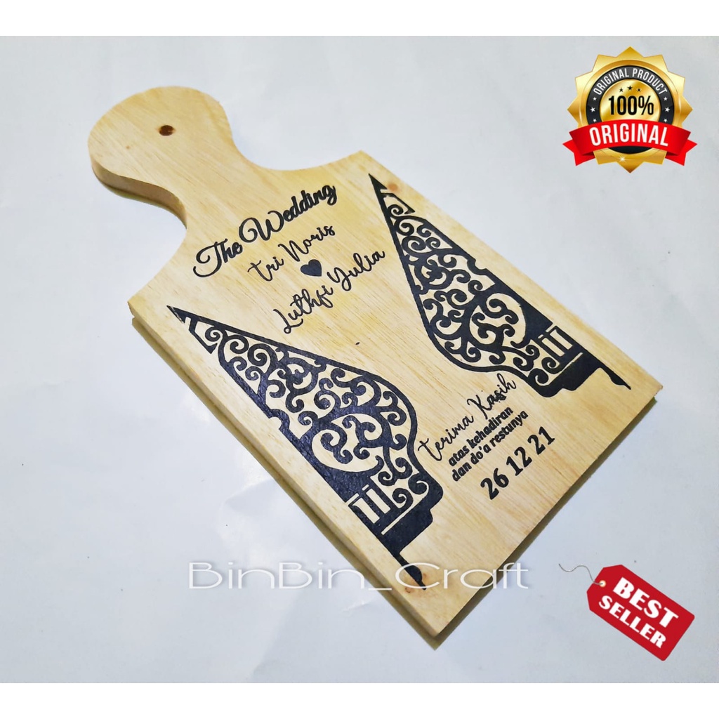 Jual Souvenir Talenan 11 x 21 Cetak Sablon Custom Souvenir Pernikahan ...