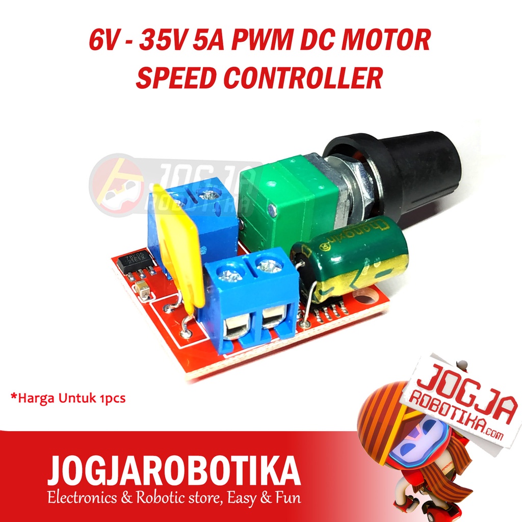 Jual 6V - 35V 5A PWM DC MOTOR SPEED CONTROLLER | Shopee Indonesia