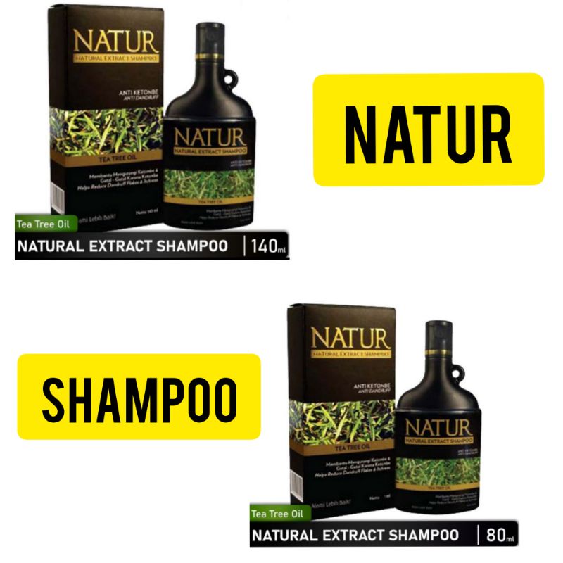 Jual Natur Natural Extract Shampoo Anti Ketombe 80ml / 140ml ( Tea Tree