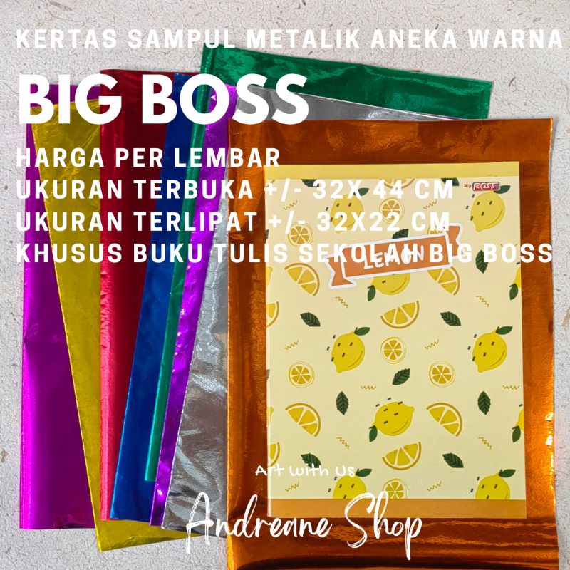 Jual KERTAS SAMPUL BIG BOSS METALIK | Shopee Indonesia