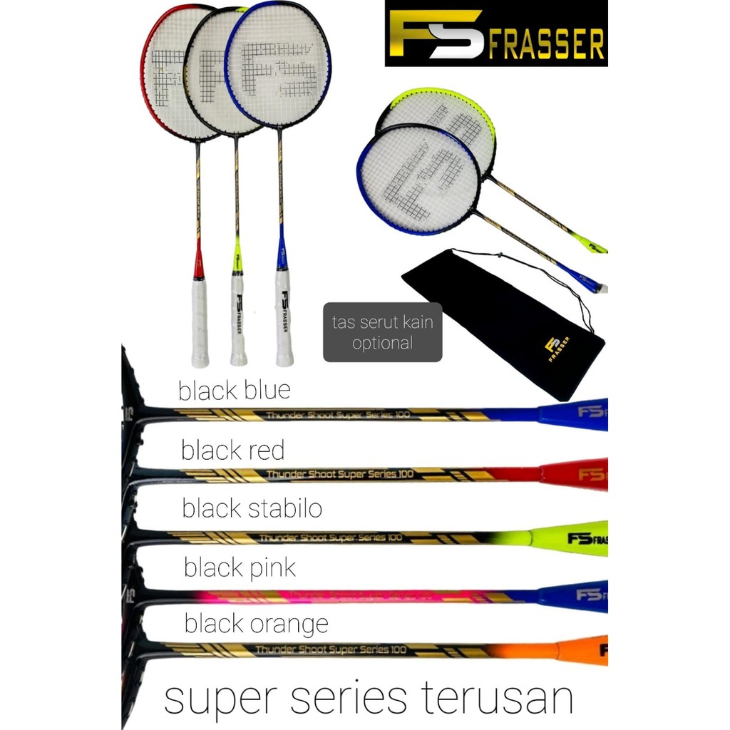 Jual raket bulutangkis badminton Frasser Super Series 100 modern ...
