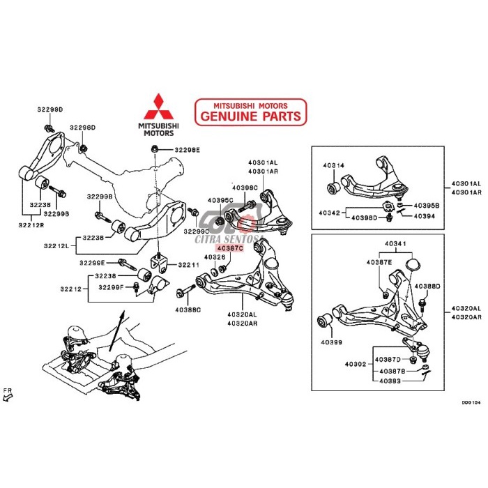 Jual MUR ORIGINAL ARM PAJERO / TRITON MU001083 | Shopee Indonesia