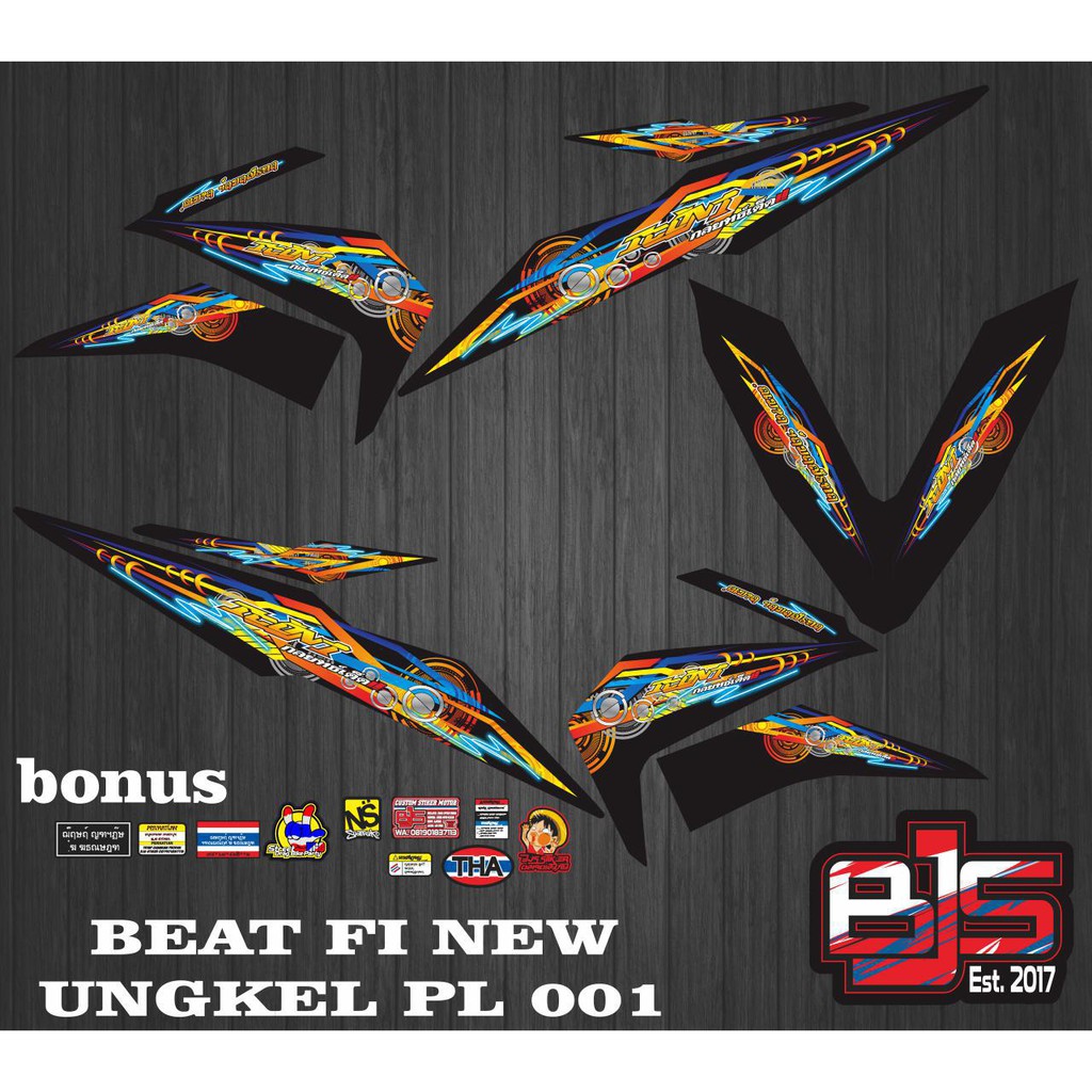 Jual [COD] striping sticker stiker polet lis beat fi new esp street ...