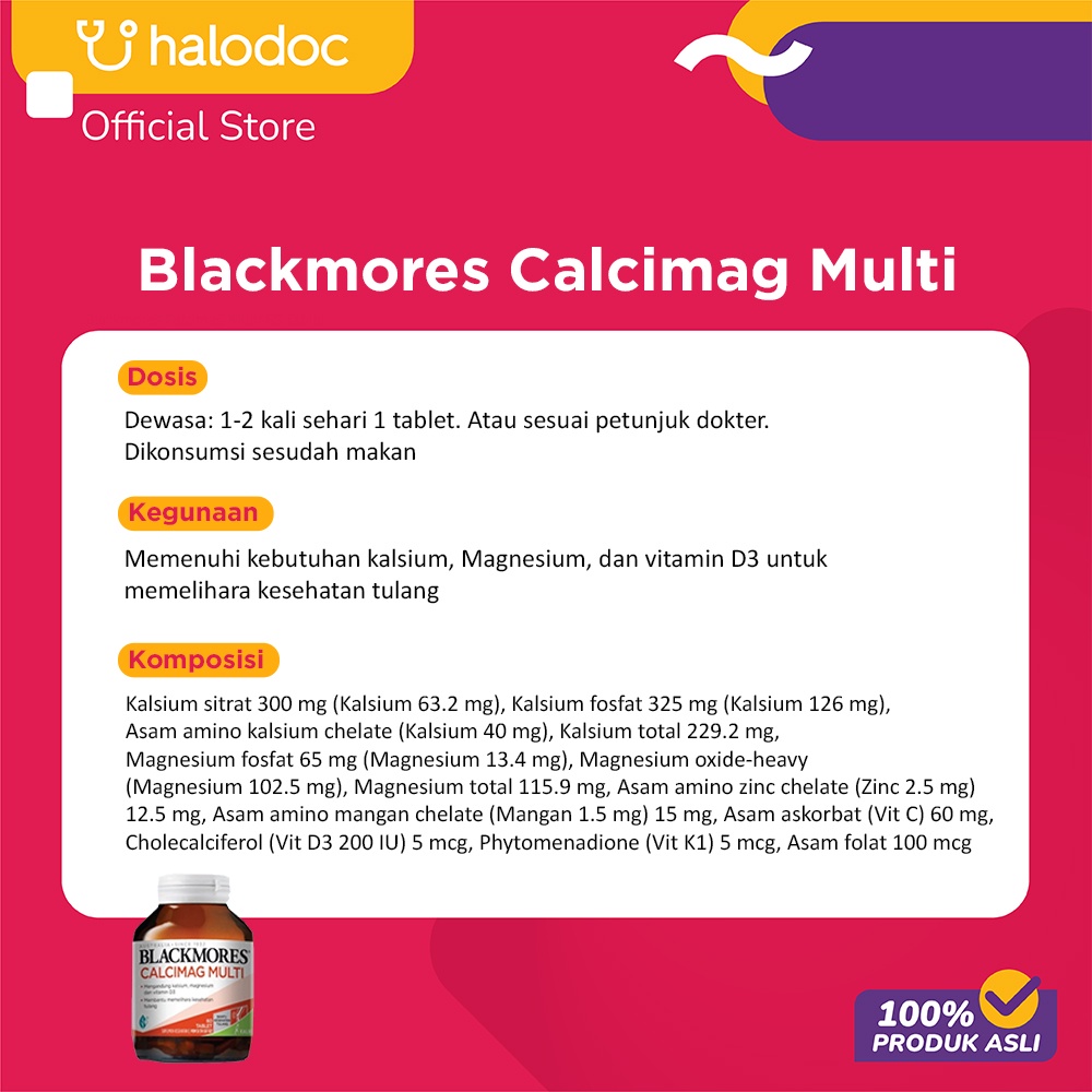 Jual Blackmores Calcimag Multi 30 Tablet | Shopee Indonesia