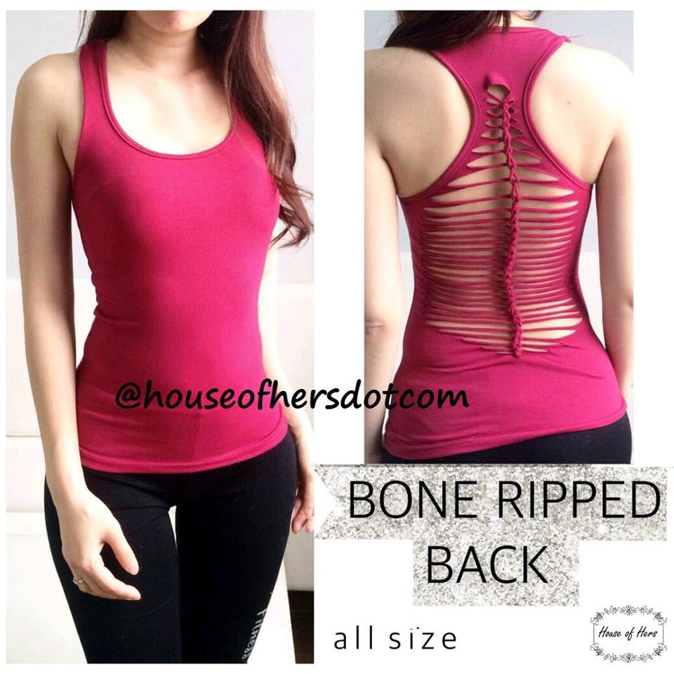 Jual Bone Ripped Back Tank (Top only) | Shopee Indonesia