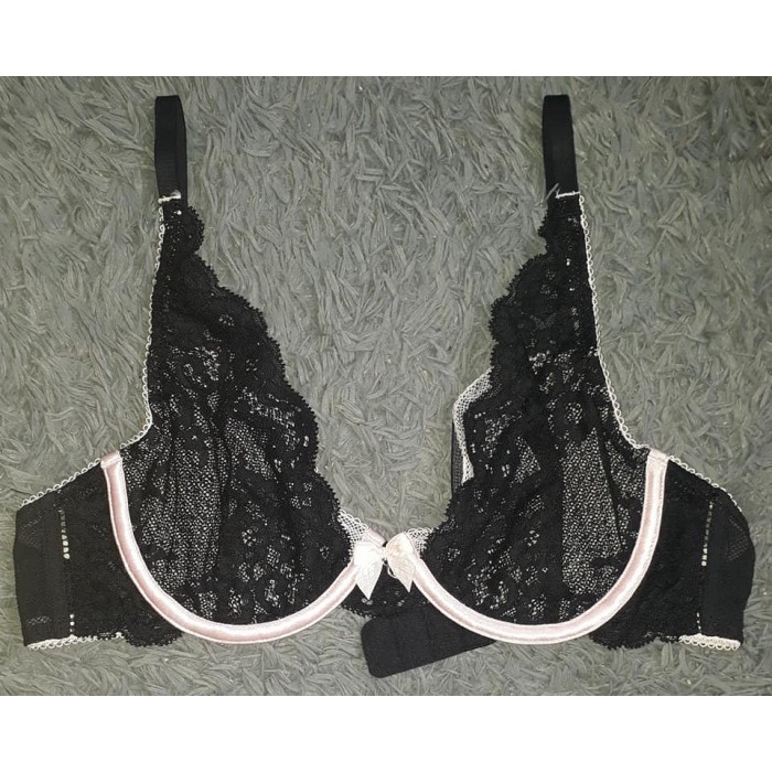 Visual Reference: Jual Bra C A Color Soft Pink Mesh With Black