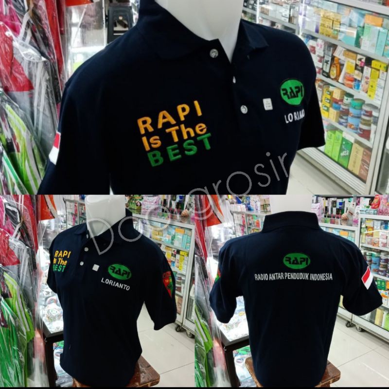 Jual Kaos Bordir Rapi Bahan Lacoste Kattun | Shopee Indonesia
