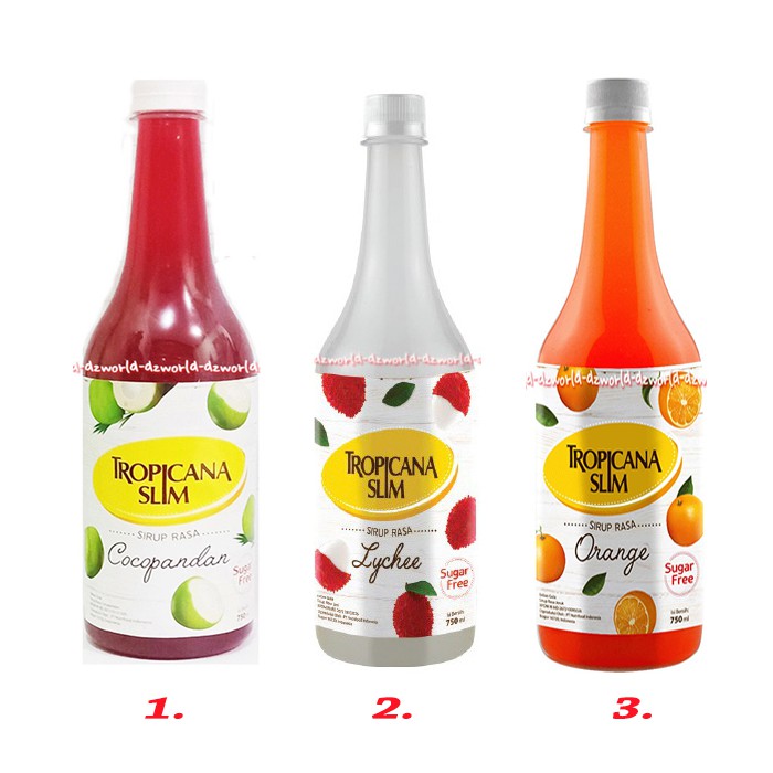 Tropicana Slim Syrup 750ml Flavour Orange Cocopandan Lychee Sugar Free  Sirup Bebas Gula Syrup Cair Less Sugar Tropicanaslim Sirup Rasa Jeruk ...