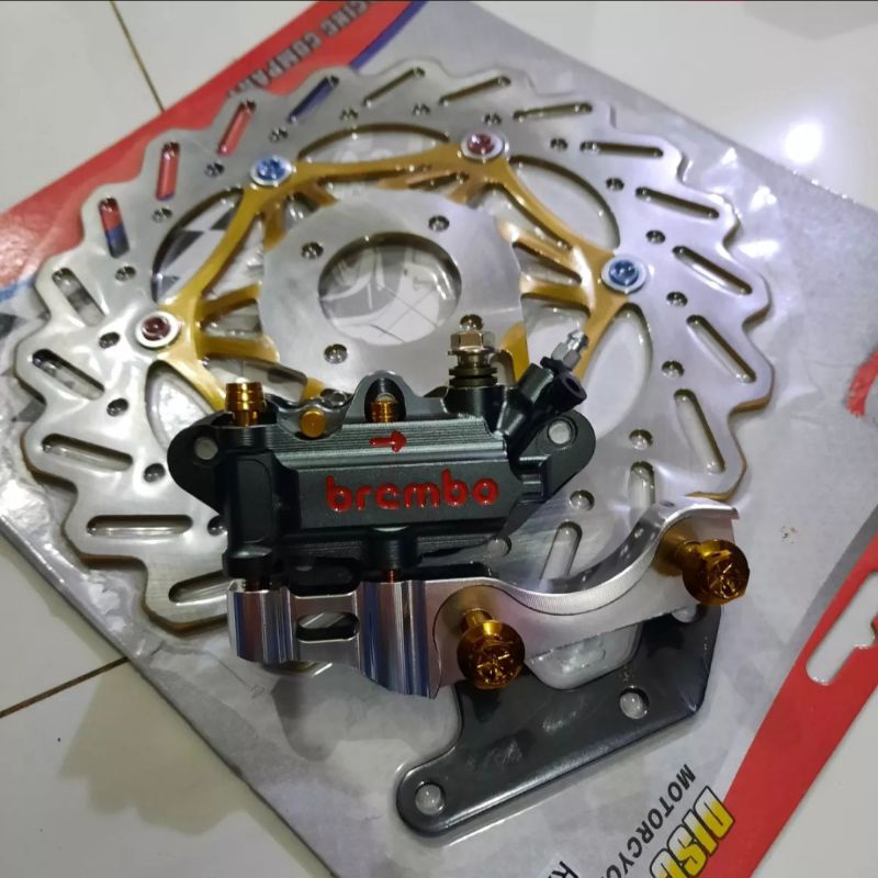 Jual Paketan Kaliper Monoblok 4Piston + Breket Kaliper + Baut Probolt ...