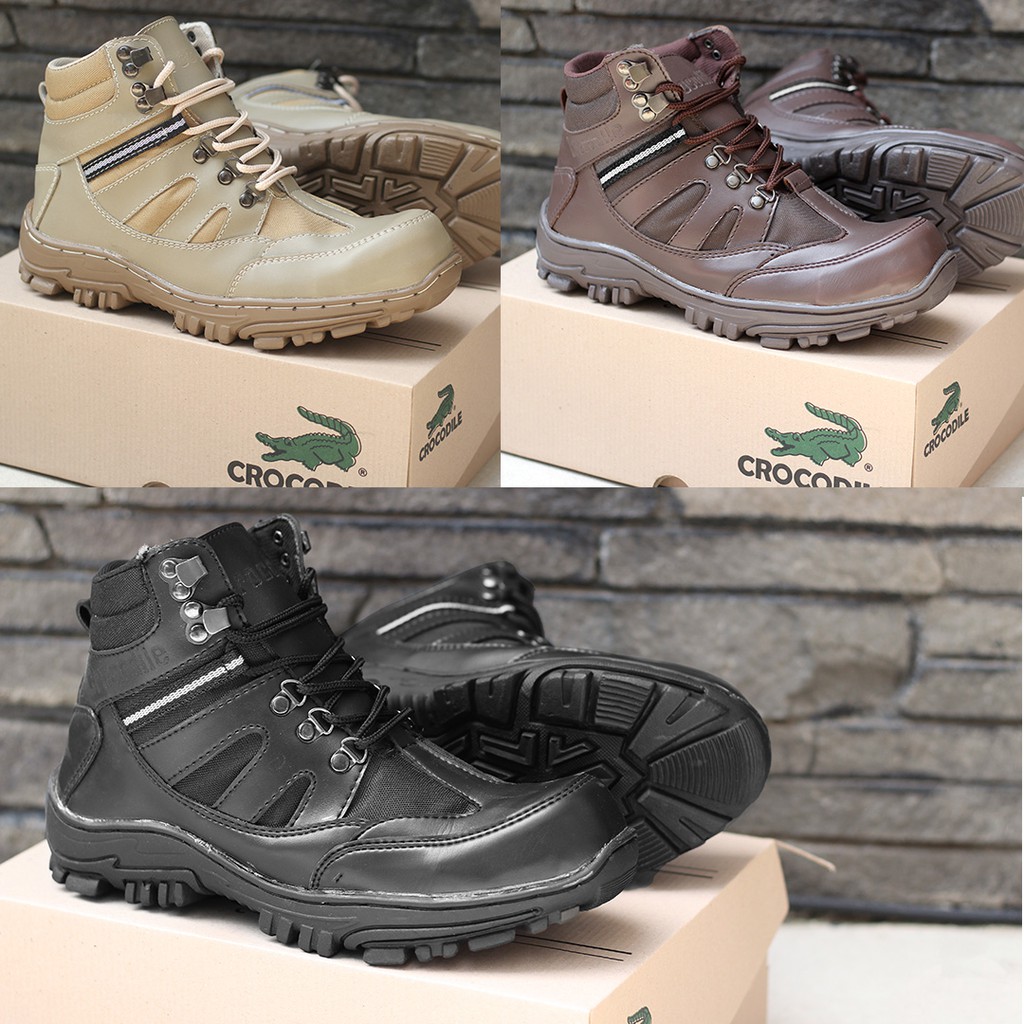 Jual Sepatu Safety Boot Crocodile Armor Sepatu Safety Ujung Besi Kerja Proyek Shopee Indonesia