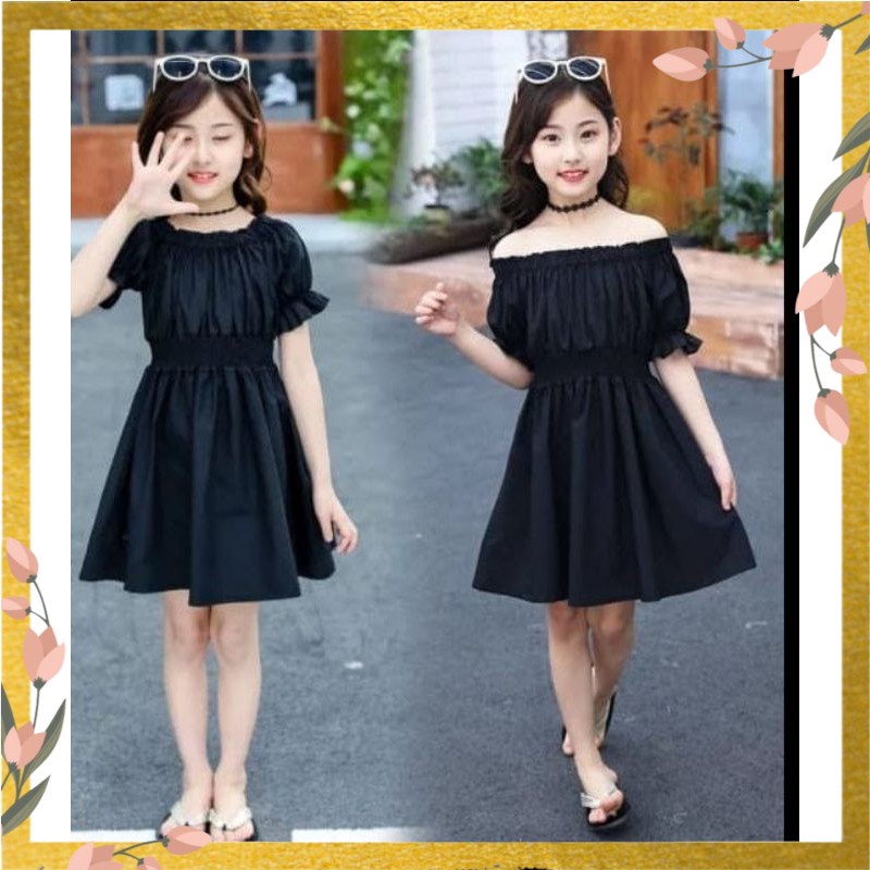 Dress Anak Perempuan 7 8 9 10 Tahun Baju Anak Korea Cewek Bahan Ardila Crep