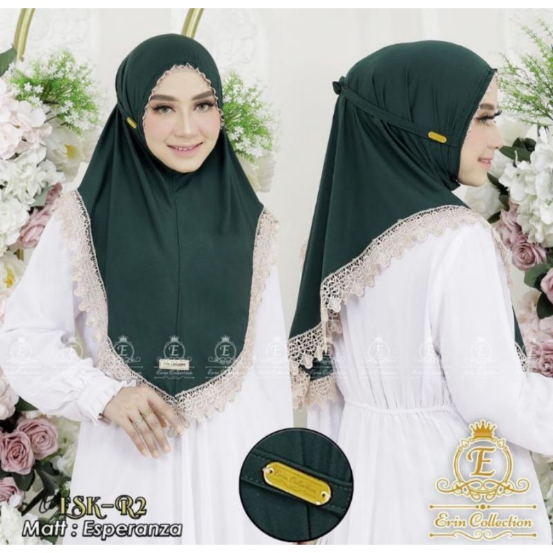 Jual Jilbab kerut renda prada terbaru / bergo kerut / kerudung jersey ...
