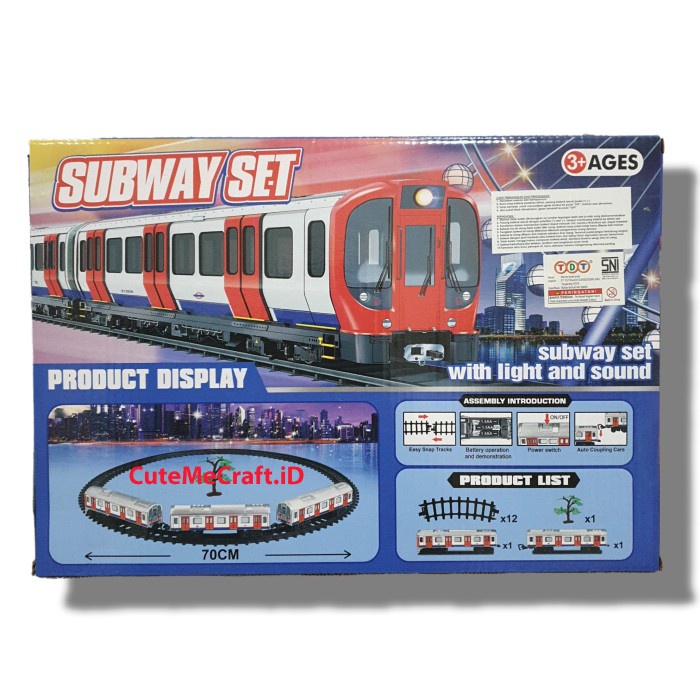 Jual Mainan Subway Train Set with Light and Sound | Shopee Indonesia