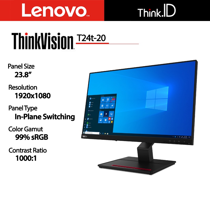 Jual Monitor Lenovo ThinkVision T24t-20 23.8