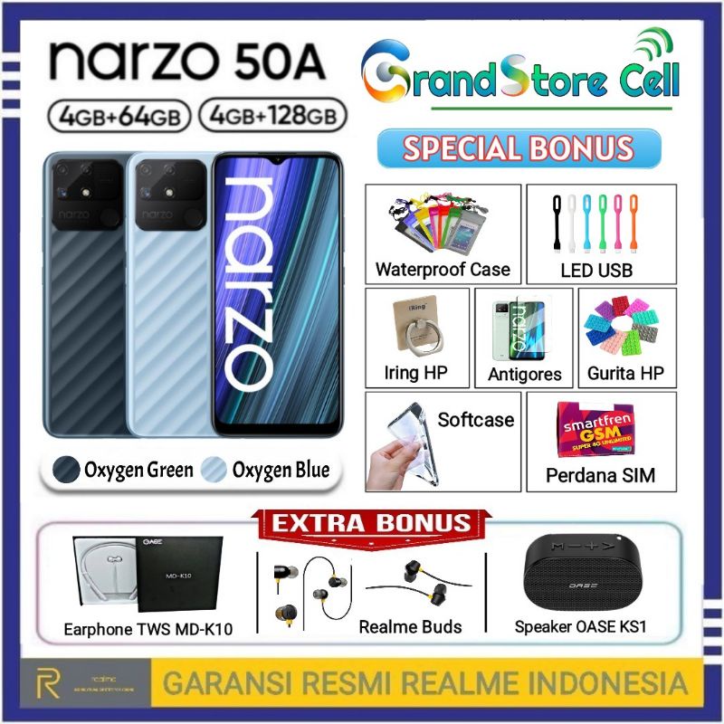 Jual REALME NARZO 50A 50 A RAM 4/128 GB | RAM 4/64 GB GARANSI RESMI ...