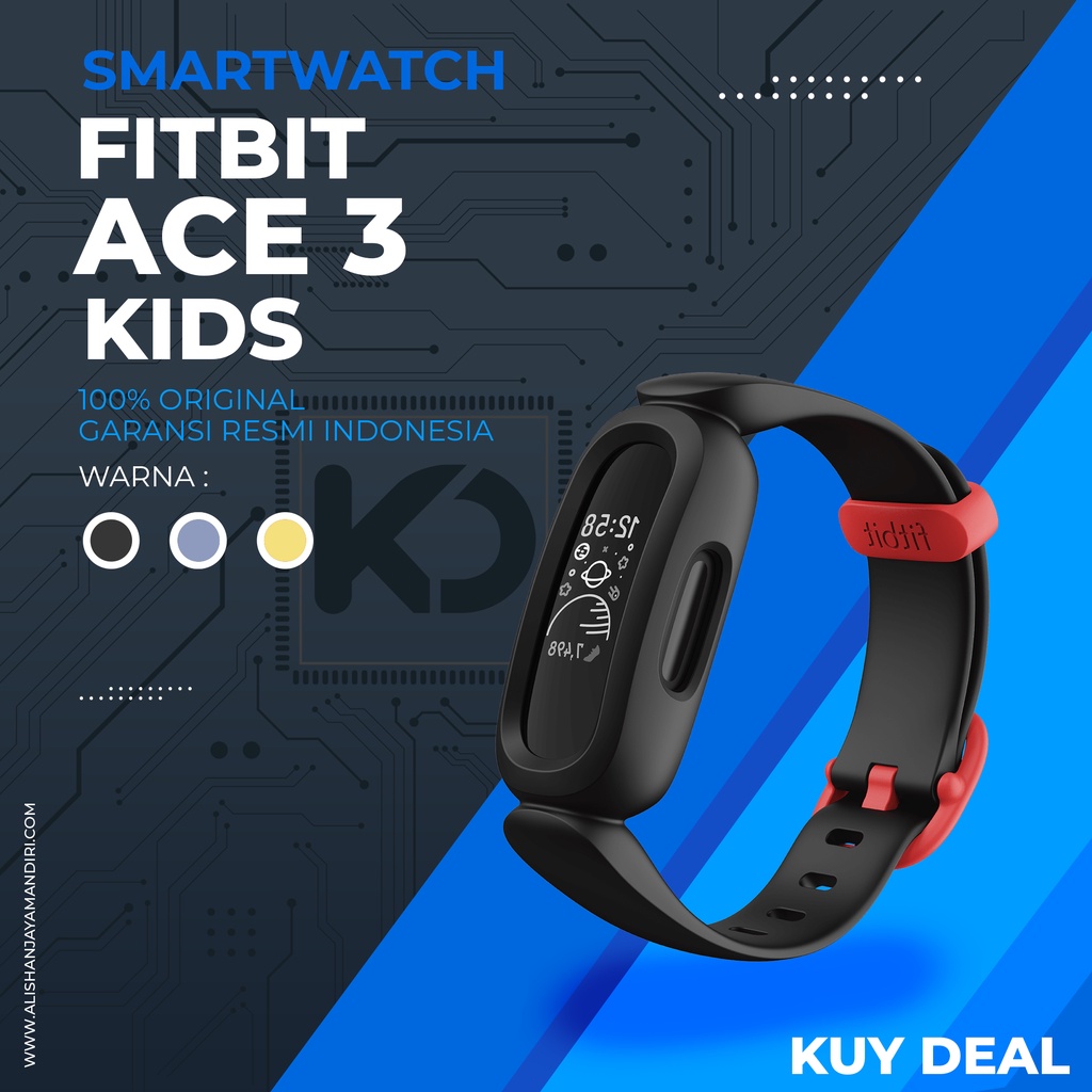 FITBIT ACE KIDS SMARTBAND ACTIVITY TRACKER GARANSI RESMI Tahun