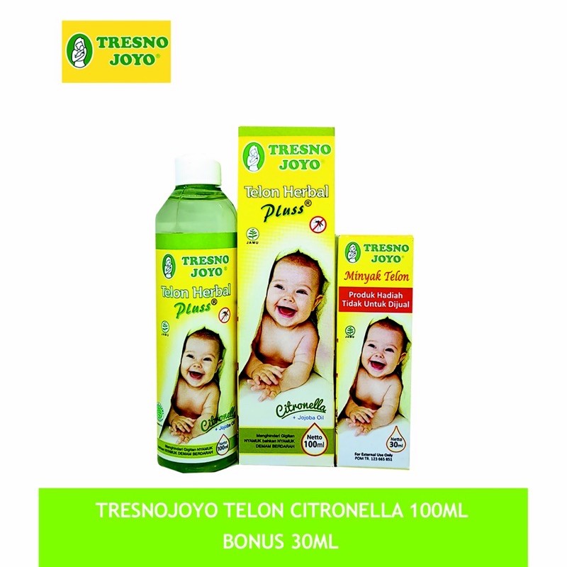 Jual Tresno Joyo Telon Herbal Plus Citronella 100ml bonus 30ml (Minyak ...