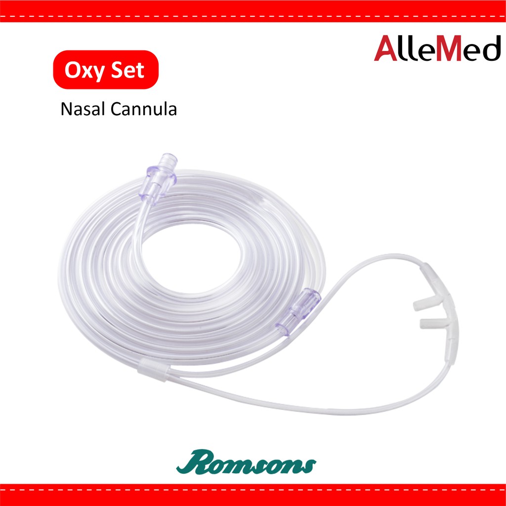 Jual Romsons Oxy Set Nasal Cannula Oxygen Cannula Twin Bore | Shopee ...