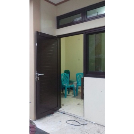 Jual Pintu Aluminium Warna Coklat Kusen Jendela Slding Shopee Indonesia