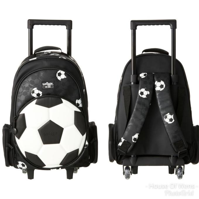 Jual SMIGGLE GOAL TROLLEY BACKPACK WITH LIGHT UP WHEELS TROLLEY