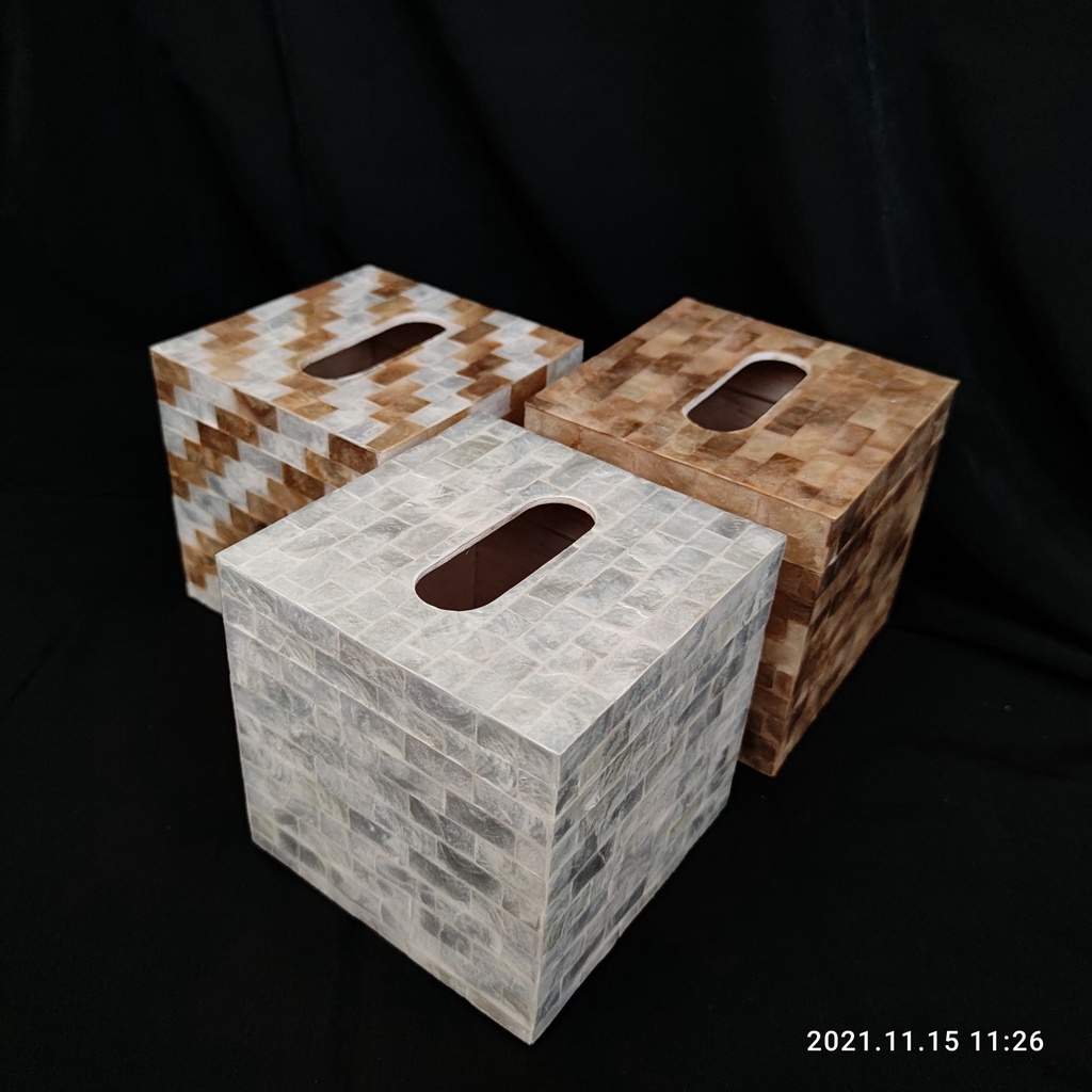 Jual tempat tisu kerang box tissue kotak tisu shell tissue holder wadah ...