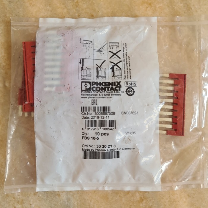 Jual Jumper Terminal Phoenix Contact FBS10-5 FBS105 FBS 10-5 3030213 ...