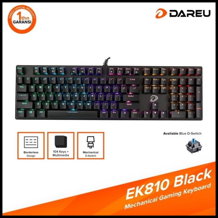 Jual Dareu Ek810 Mechanical Gaming Keyboard Black Fullsize | Shopee ...