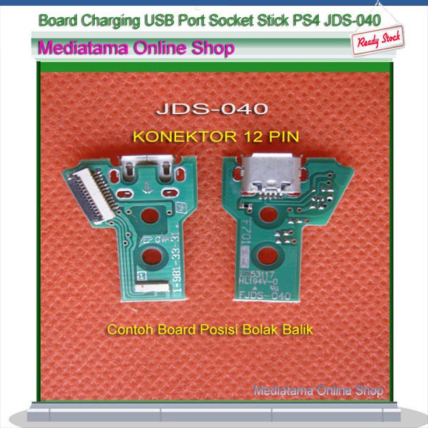 Connettore Ricarica Micro USB PCB 12 Pin Per Controller Sony PS4 JDS-040, Colore Verde, Made In China