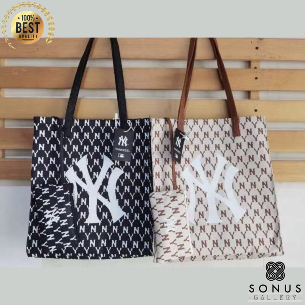 MLB NY Monogram Tote Bag Instock - MLB Crew Myanmar