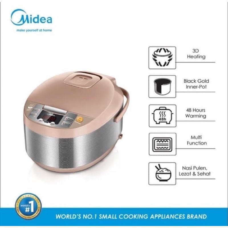 Jual Midea Rice Cooker Digital 1,8 L MRD-5001 Br/R | Shopee Indonesia