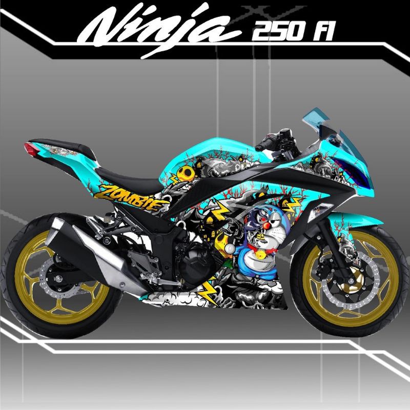 Jual Decal stiker variasi motor Kawasaki ninja 250 fi full body