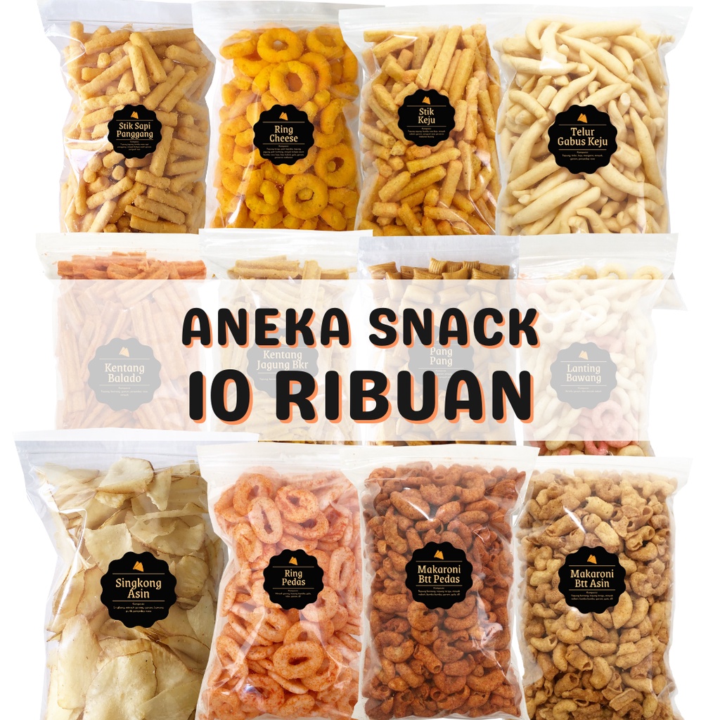 Jual [kenz Snacks] Aneka Snack Serba 10 000 Bebas Pilih Camilan