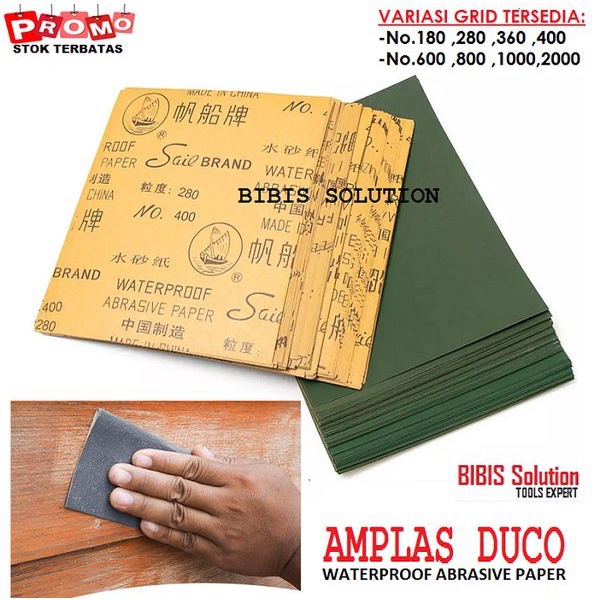 Jual Amplas Duco Amplas Kertas Waterproof Lembaran Ampelas Cat Kayu