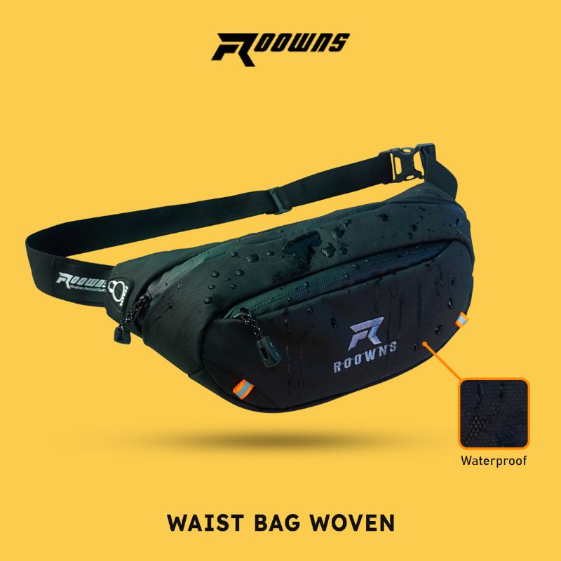 Jual Tas Selempang Slempang Waistbag Slingbag Pria Distro Waterproof -  Hitam Var Hitam - Kota Bekasi - Tas Wanitadanpria