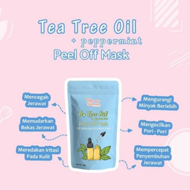 Jual Peel off mask Tea Tee oil & peppermint ( jelly powder mask ...