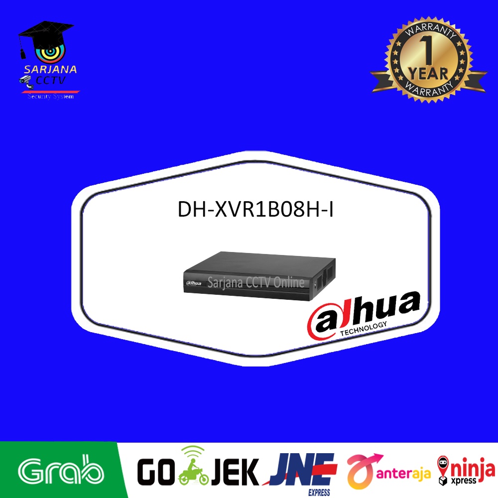 Jual DAHUA DHXVR1B08I XVR DVR Up to 2MP WizSense AI SMD Plus 8CH