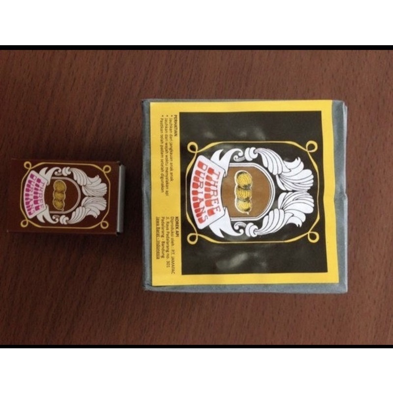 Jual Korek Api cap 3 durian duren isi 10 kotak kecil kayu | Shopee ...