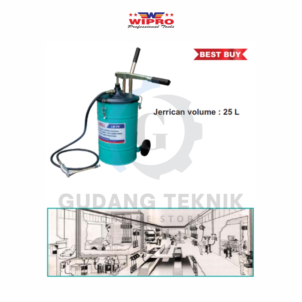 Jual Air Lubricator Grease Manual 25 L WIPRO LB-70 / Alat Pompa Manual ...