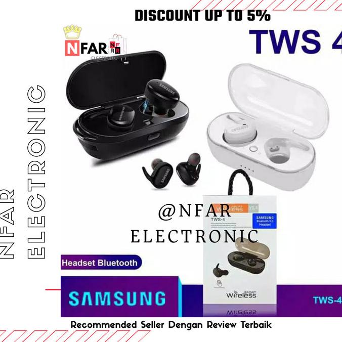 Jual Headset Bluetooth TWS 4 Samsung Oppo Vivo Headset Samsung TWS