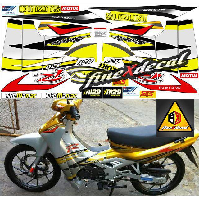 Jual Stripping Satria R 120 limited edition (Hitam Kuning) | Shopee ...